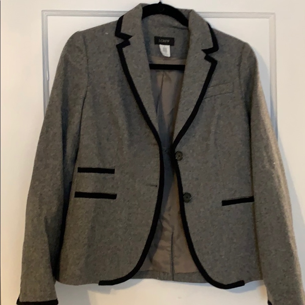 Grey and black JCrew blazer, size 6
